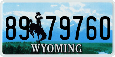 WY license plate 8979760