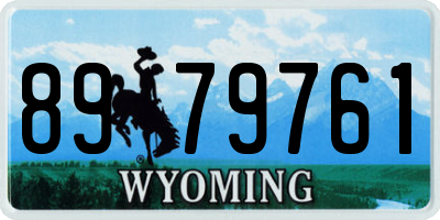 WY license plate 8979761