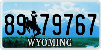 WY license plate 8979767