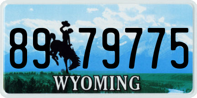WY license plate 8979775