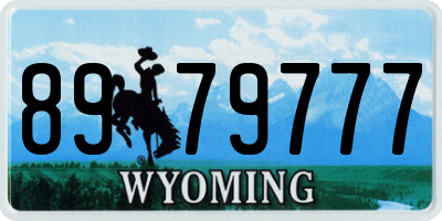 WY license plate 8979777