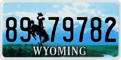 WY license plate 8979782