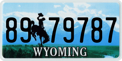 WY license plate 8979787