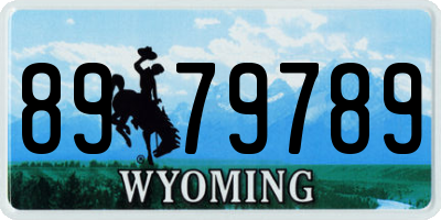 WY license plate 8979789
