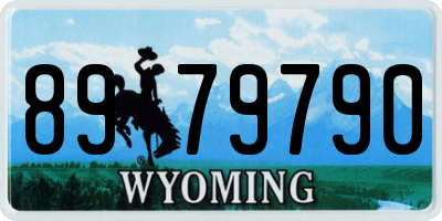WY license plate 8979790