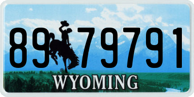 WY license plate 8979791