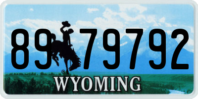 WY license plate 8979792