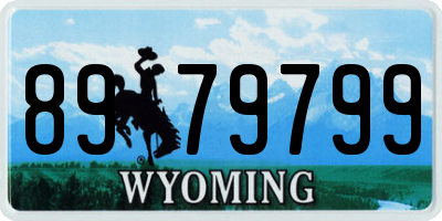 WY license plate 8979799