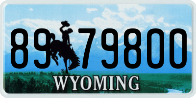 WY license plate 8979800