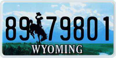WY license plate 8979801