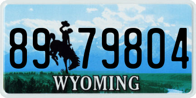 WY license plate 8979804