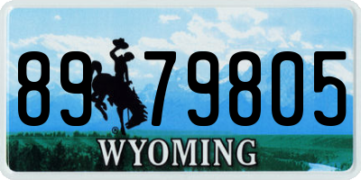 WY license plate 8979805