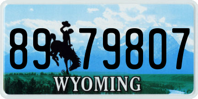 WY license plate 8979807