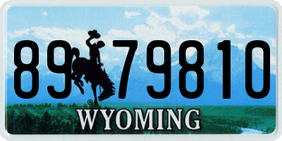 WY license plate 8979810
