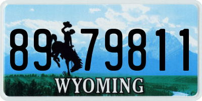 WY license plate 8979811
