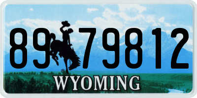 WY license plate 8979812