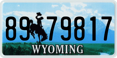 WY license plate 8979817