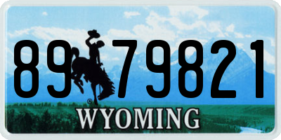 WY license plate 8979821