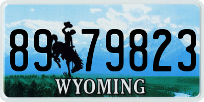 WY license plate 8979823