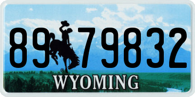 WY license plate 8979832