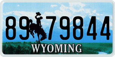 WY license plate 8979844