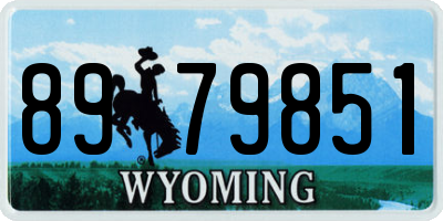 WY license plate 8979851