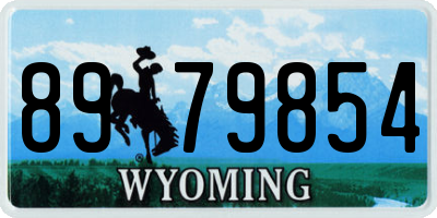 WY license plate 8979854