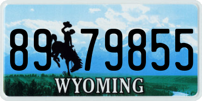 WY license plate 8979855