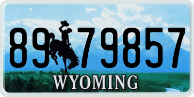 WY license plate 8979857