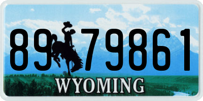 WY license plate 8979861