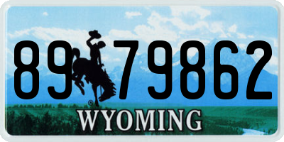 WY license plate 8979862