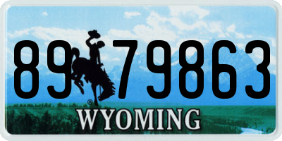 WY license plate 8979863