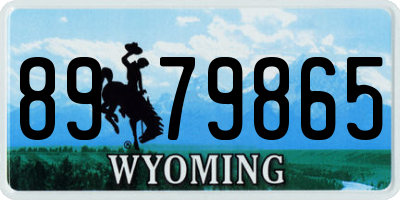 WY license plate 8979865