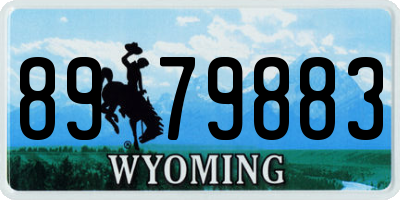 WY license plate 8979883