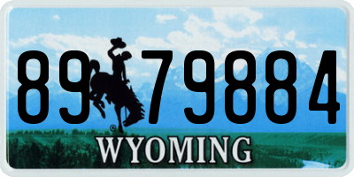 WY license plate 8979884