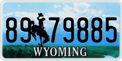 WY license plate 8979885