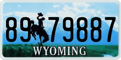 WY license plate 8979887