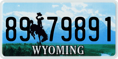 WY license plate 8979891