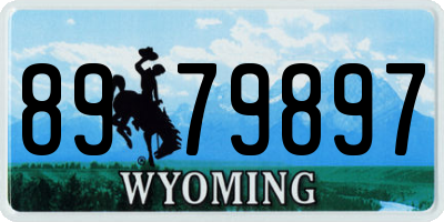 WY license plate 8979897