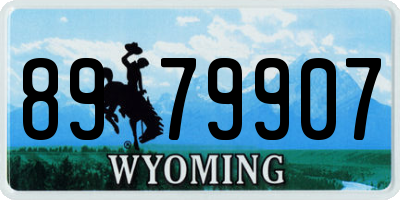 WY license plate 8979907