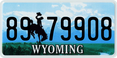WY license plate 8979908
