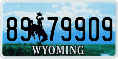 WY license plate 8979909