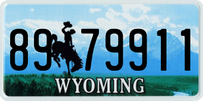 WY license plate 8979911