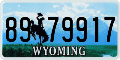 WY license plate 8979917