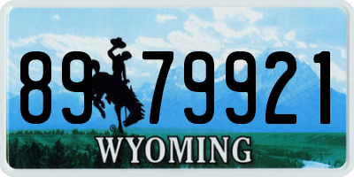 WY license plate 8979921