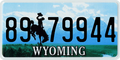 WY license plate 8979944