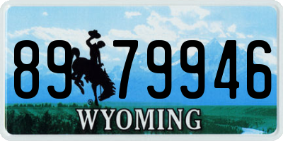 WY license plate 8979946