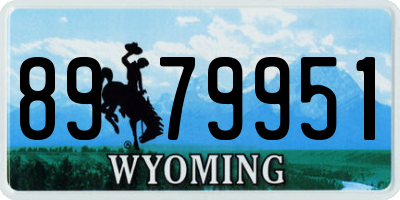 WY license plate 8979951