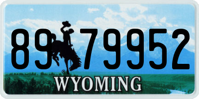 WY license plate 8979952