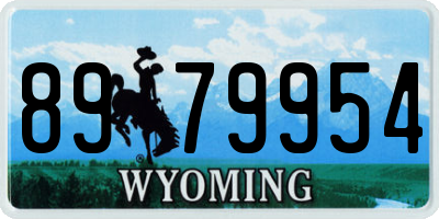 WY license plate 8979954